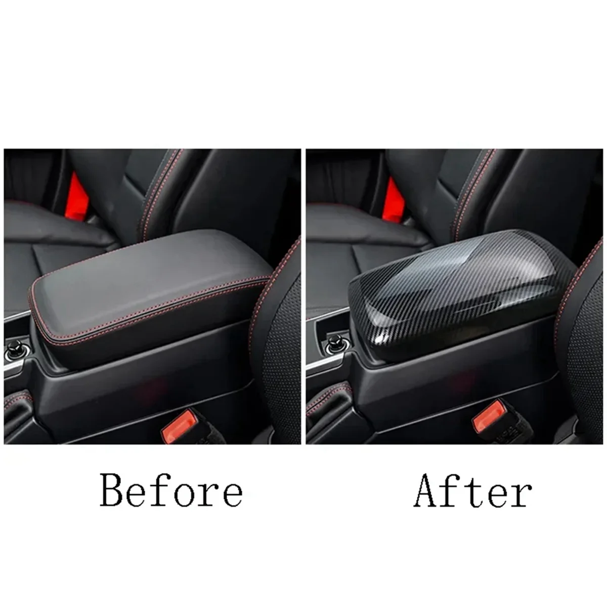 

ABND_Car Center Armrest Box Panel Trim for Mercedes Benz CLA C117 GLA X156 A Class W176 13-18 Protecting Covers Black
