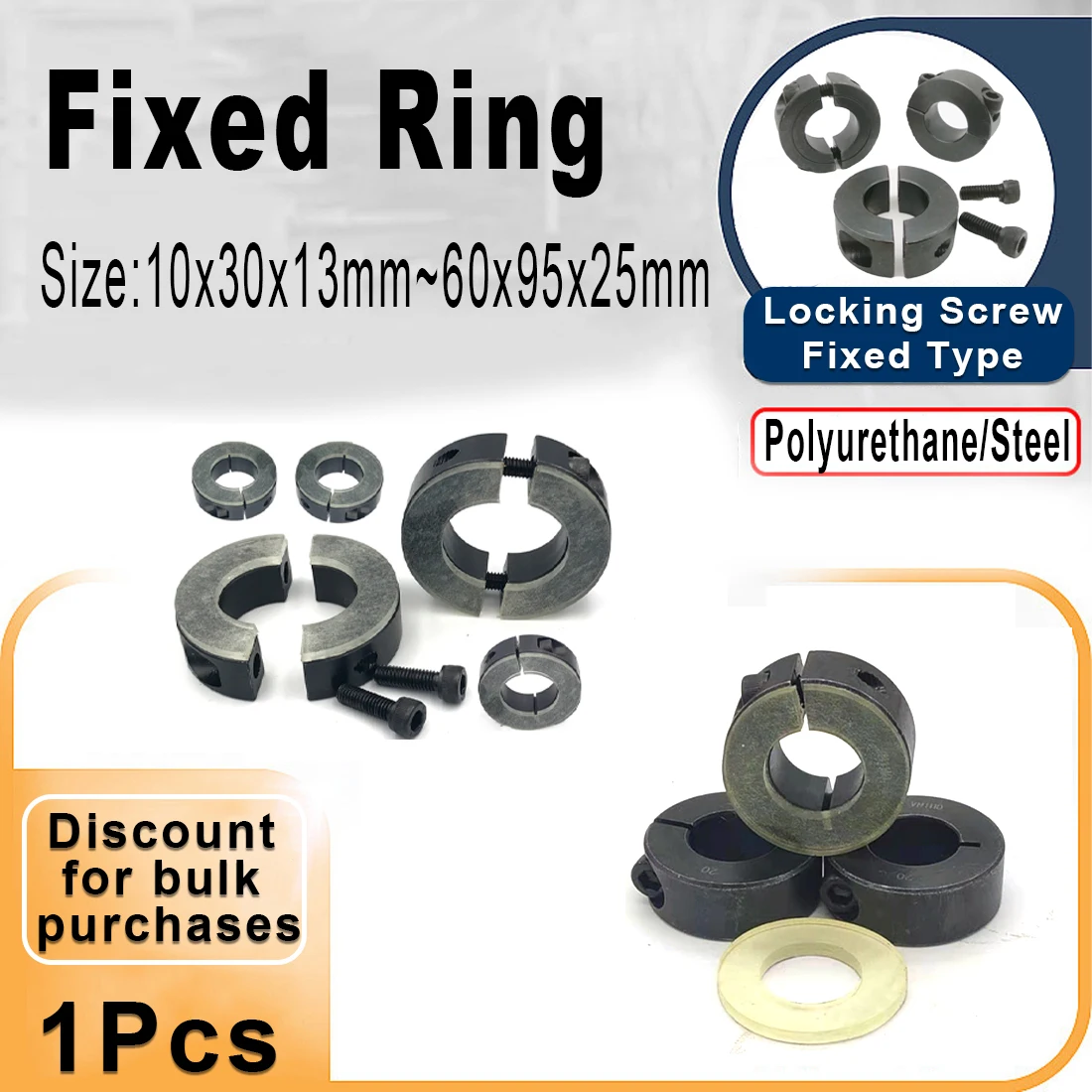 

Carbon Steel Fixed Ring Bearing Locking Clamping Sleeve Fixed Ring Sleeve Throat Collar Positioning With cushioning pads