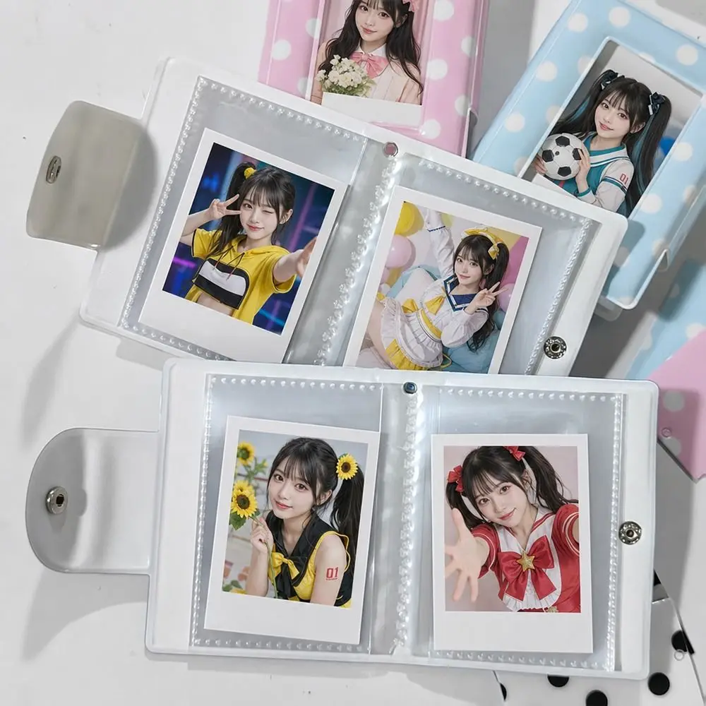 Kawaii Polka Dot Photo Album 3 Inch 40 Slots Photocard Binder Collectible Idol Picture Storage Book