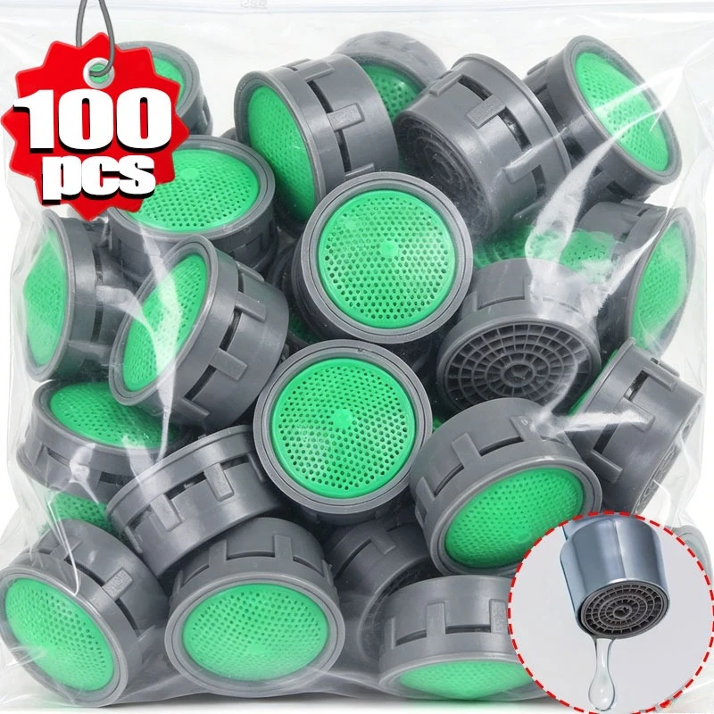 

100/5Pcs Tap Aerator Faucet Anti-splash Head for Kitchen Home Cleaning Water Filtering Bathroom Shower Bathtub Filter Mouth Part