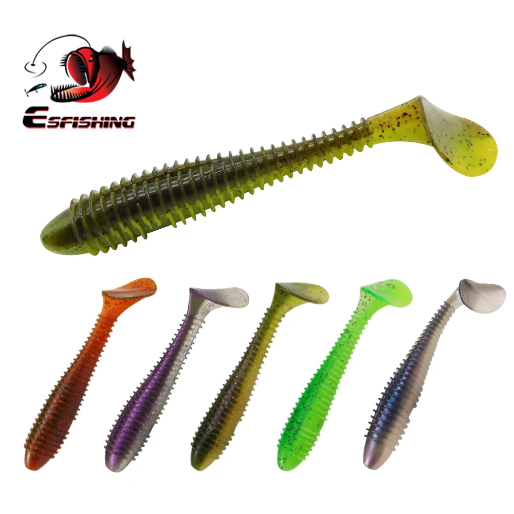 ESFISHING 낚시용 소프트 루어 바이브로 팻 100mm 125mm 스윙 임팩트 팻 베이트 루어 소플 페스카 파이크 낚시