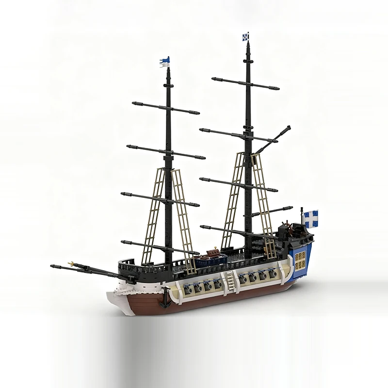 الإبحار Bluecoat الفرقاطة نموذج MOC قوالب بناء معدات الحرب وحدات التكنولوجيا الهدايا عطلة تجميع ألعاب أطفال البدلة #2