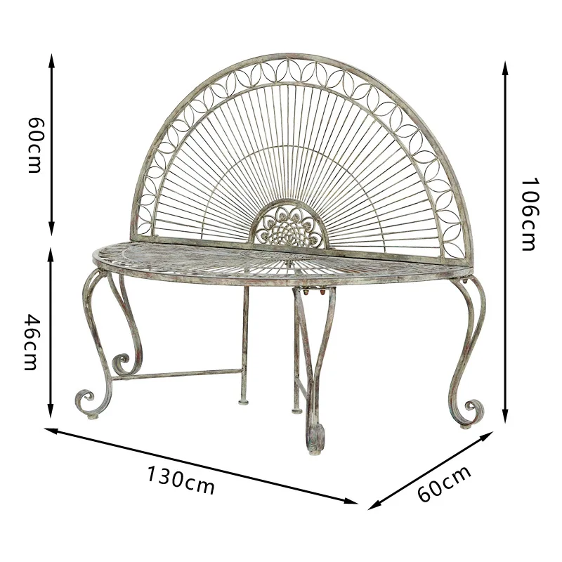 Outer single retro wrought iron casual table and chair combination balcony outdoor courtyard coffee table and chair