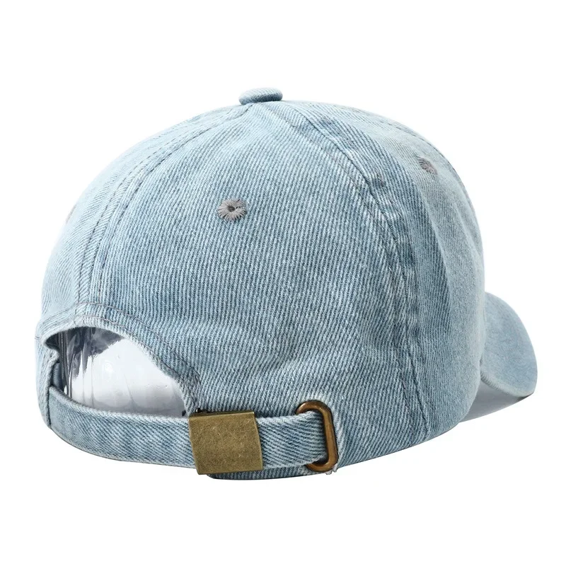 High Quality Washed Denim Hat Baseball Cap Gorra New York Embroidery Snapback Hat Unisex Vinatge Dad Hats for Women Men 2024