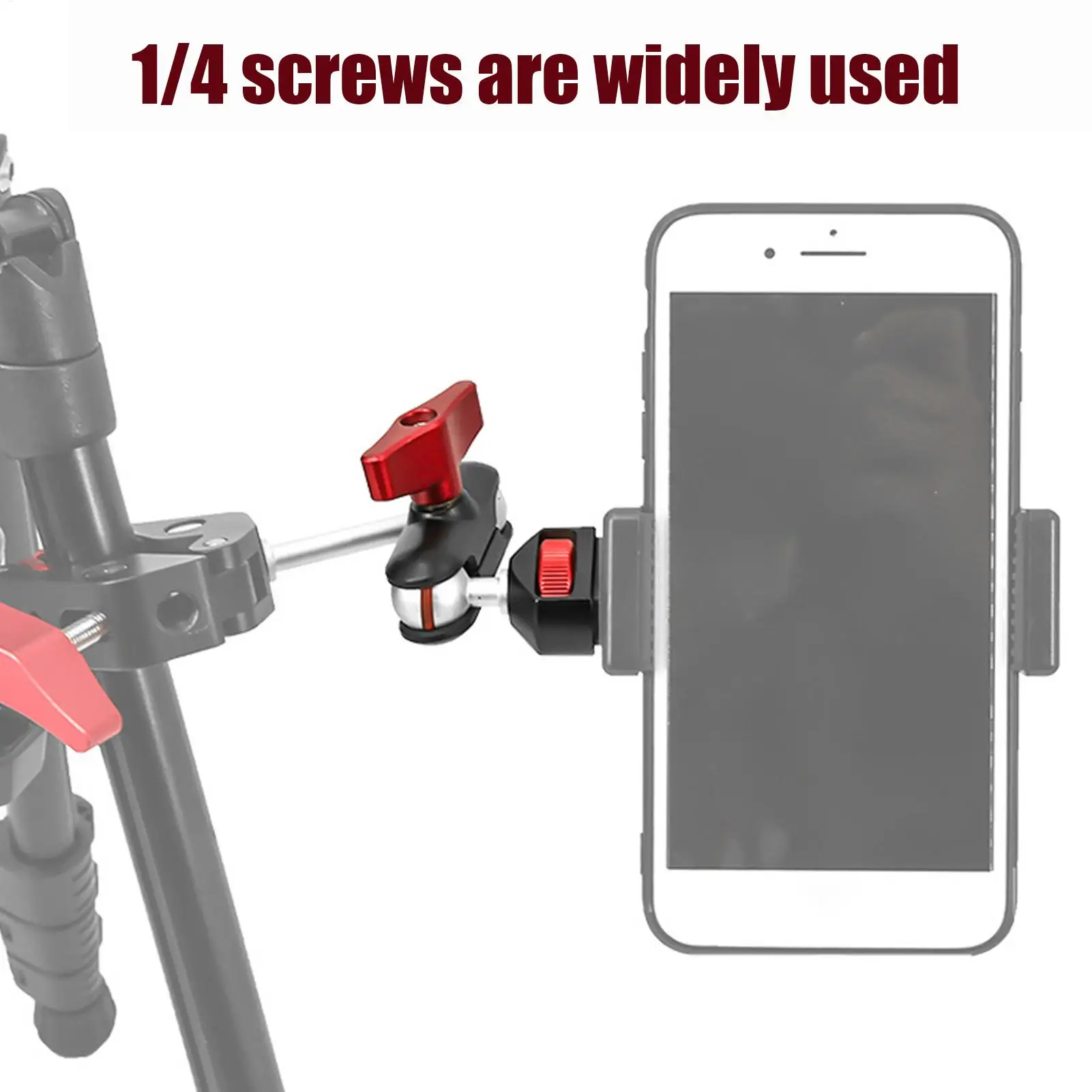 

Phone Mount For Bike Outdoor Double Ball Head Bracket Double Ball Head Aluminum Alloy Bike Handlebar Phone Mount For Mountain