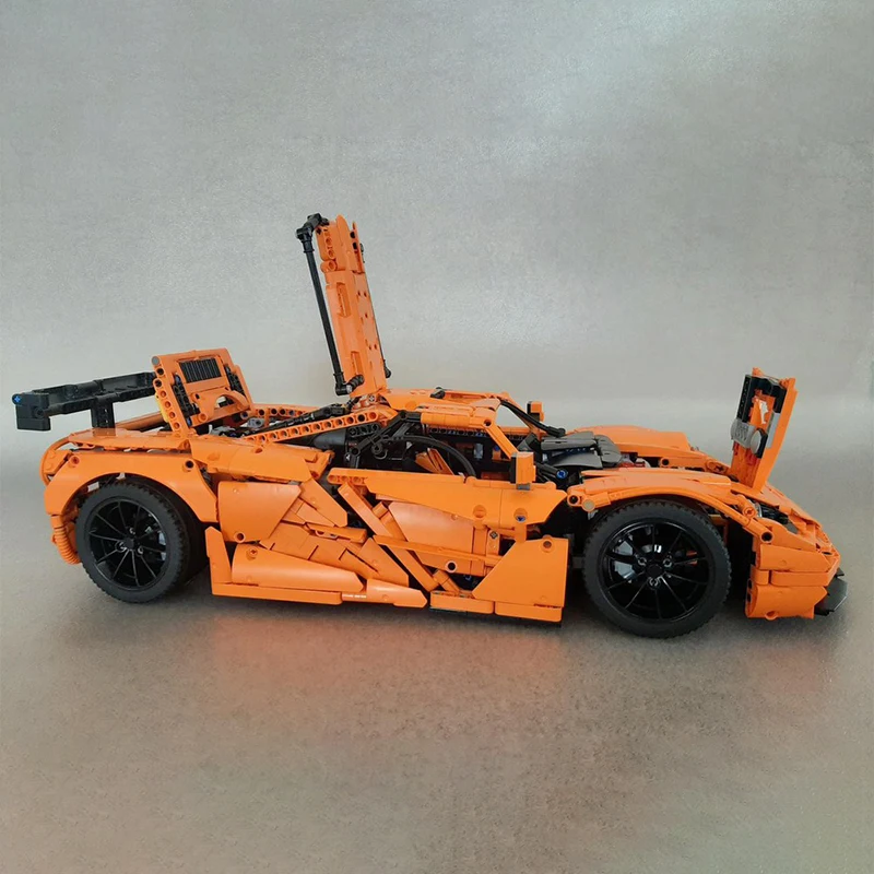 3171 Teile Heißer Verkauf MOC Orange Supercar Modell Modulare DIY Bausteine Kinder Montage Display Spielzeug Festival Überraschung Geschenk