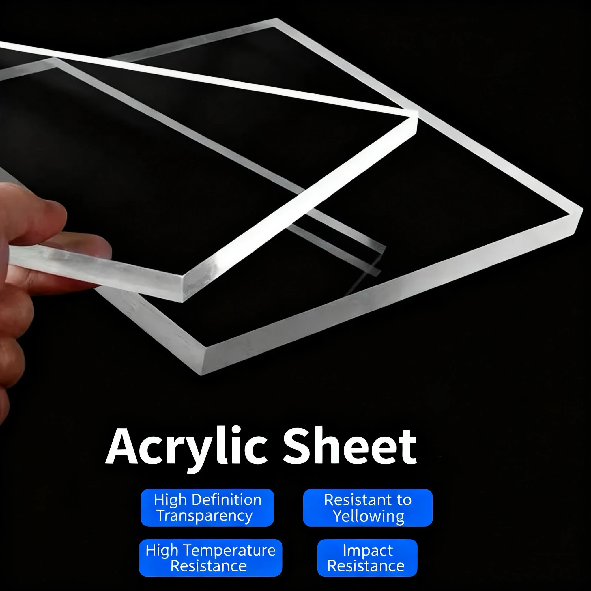 Transparent Acrylic Board  Square And Circular Organic Glass Display Box Christmas Decoration Carving Painting And DIY Crafts