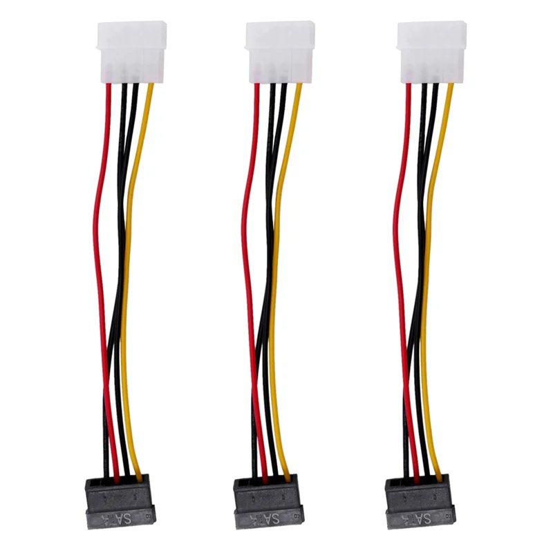 ALIM-3X SATA Power Female To Molex Male Adapter Converter Cable, 6-Inch