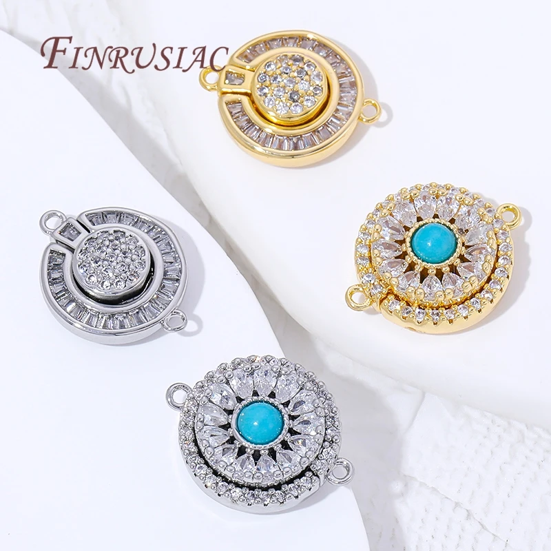 1 Stück 18K Vergoldeter Magnetverschluss für Armband-Verbinder Zubehör, Magnetische Verschlüsse für DIY Schmuckherstellung – Detail 16