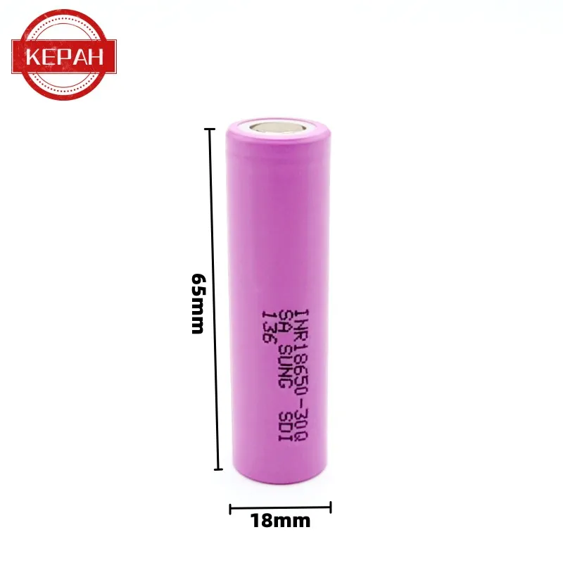 100% original brand new INR18650 flashlight battery 3.7V18650 3000mAh INR186550 30Q Li-ion rechargeable battery+18650 charger