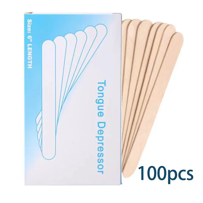 50/100pcs pack Disposable Wooden Waxing Stick Wax Bean Wiping Wax Tool Disposable Hair Removal Beauty Body Beauty Tool