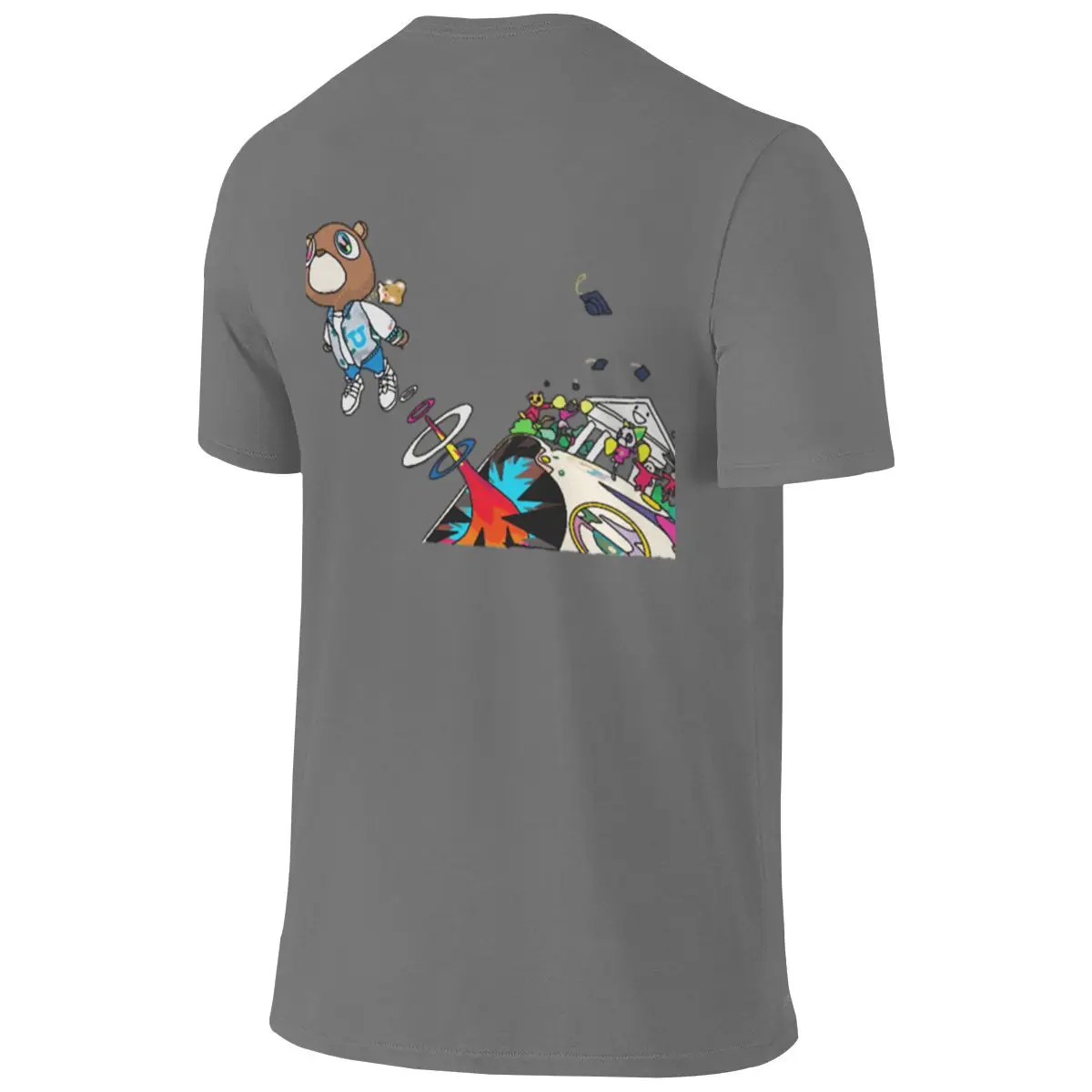Kanye Graduation Bear Japanese Fresh Reversible T-shirt Fresh Girlish Feeling No Curling Women's T-shirts