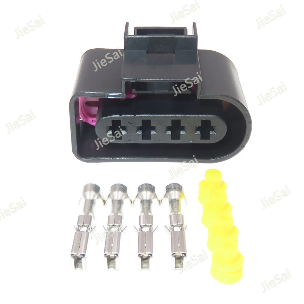 Conector à Prova d'Água para Bobina de Ignição Automotiva de 4 Pinos com Pinos 4B0973724 4B0 973 724 para VW