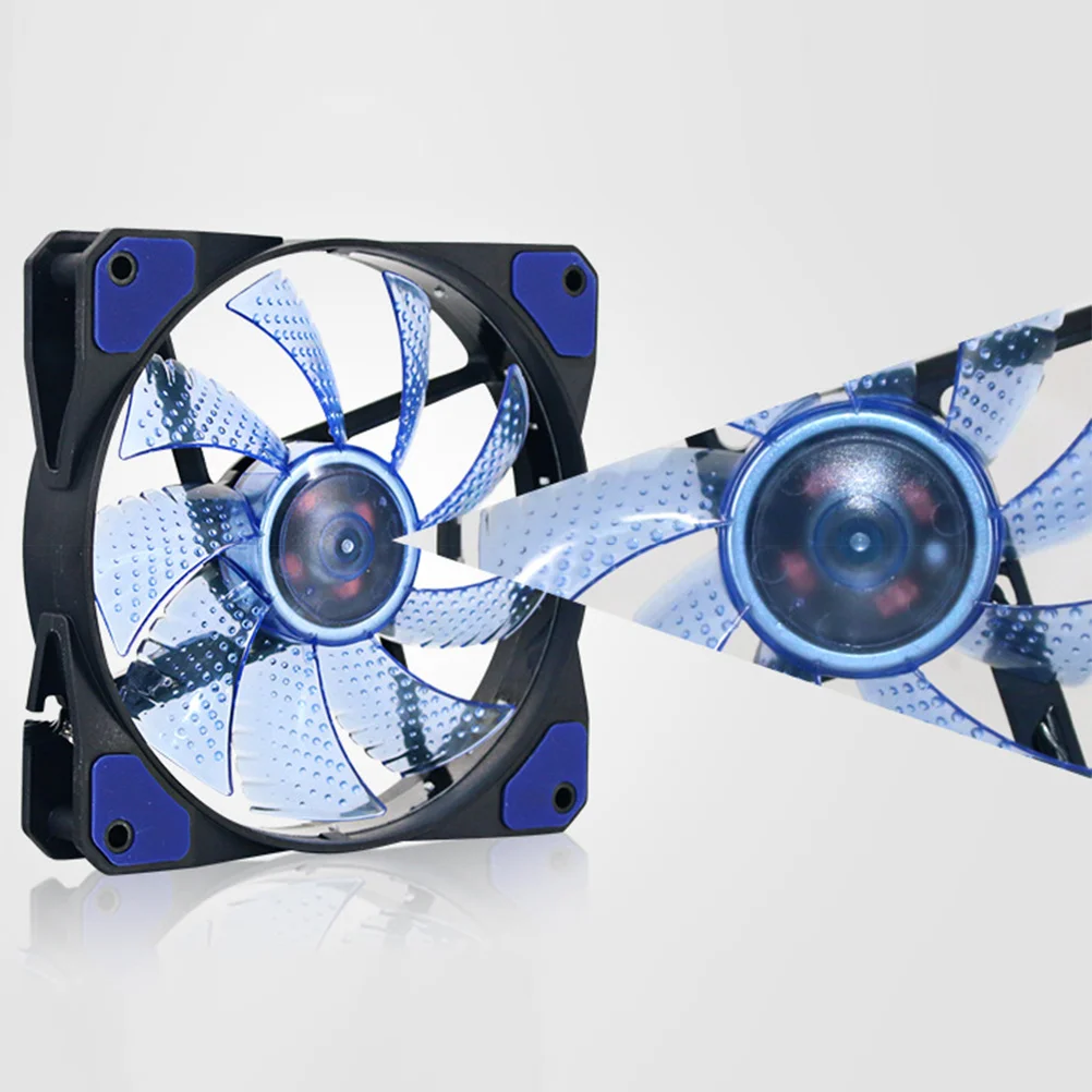 

Охлаждающий вентилятор для компьютера Rgb, 12 см, ультра бесшумный, синий, тихий охлаждающий вентилятор, кулер для корпуса ПК, длительный срок службы, антивибрационные подушечки
