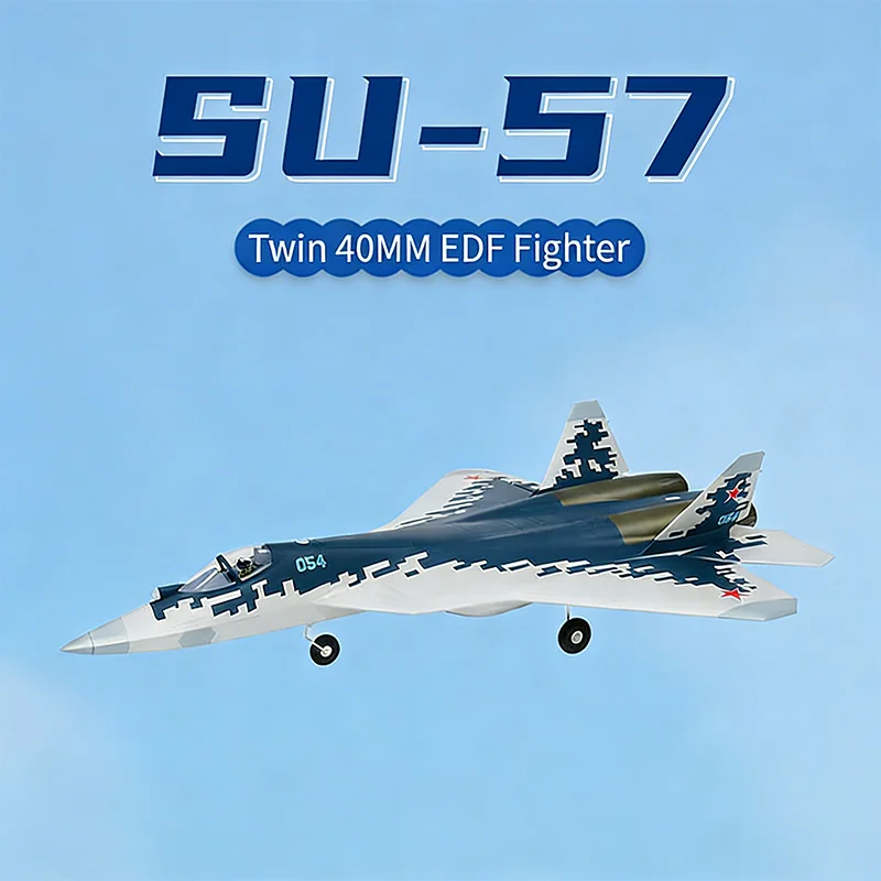 

XFly 4CH Russia 40mm SU-57 Double-Engine Ducted Fighter Electric Model Aircraft Fixed Wing Magnetic Suction Head Cover SU57 PNP