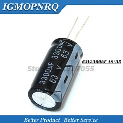5PCS 63V3300UF 18*35 3300UF63V 18X35MM 63v 3300uf 18*35 Electro Electrolytic capacitor new free shipping
