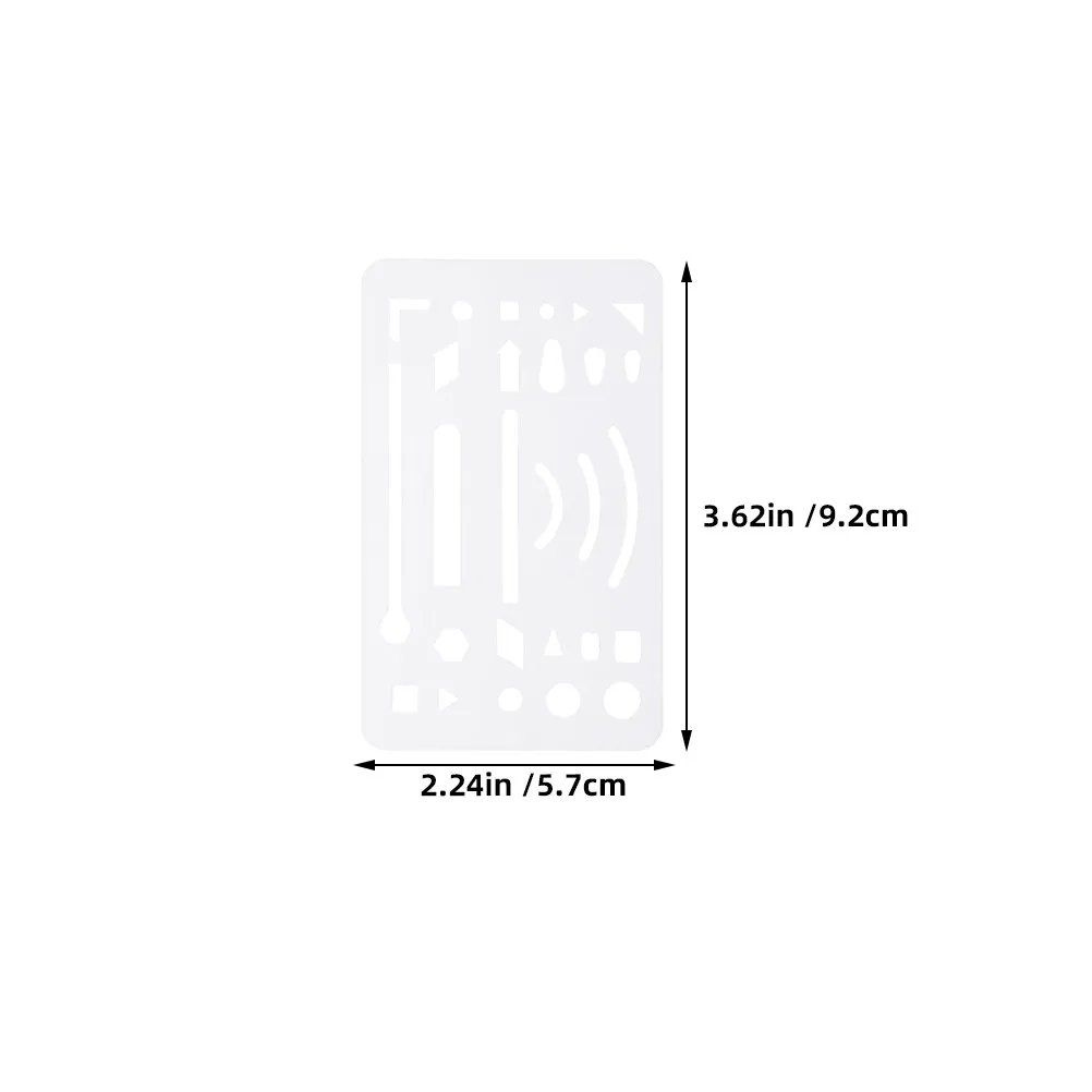 3Pcs Plastic Erasing Shields Multi-Purpose Drafting Tool for Engineering Design Mechanical Drawing Accuracy Measuring Templates
