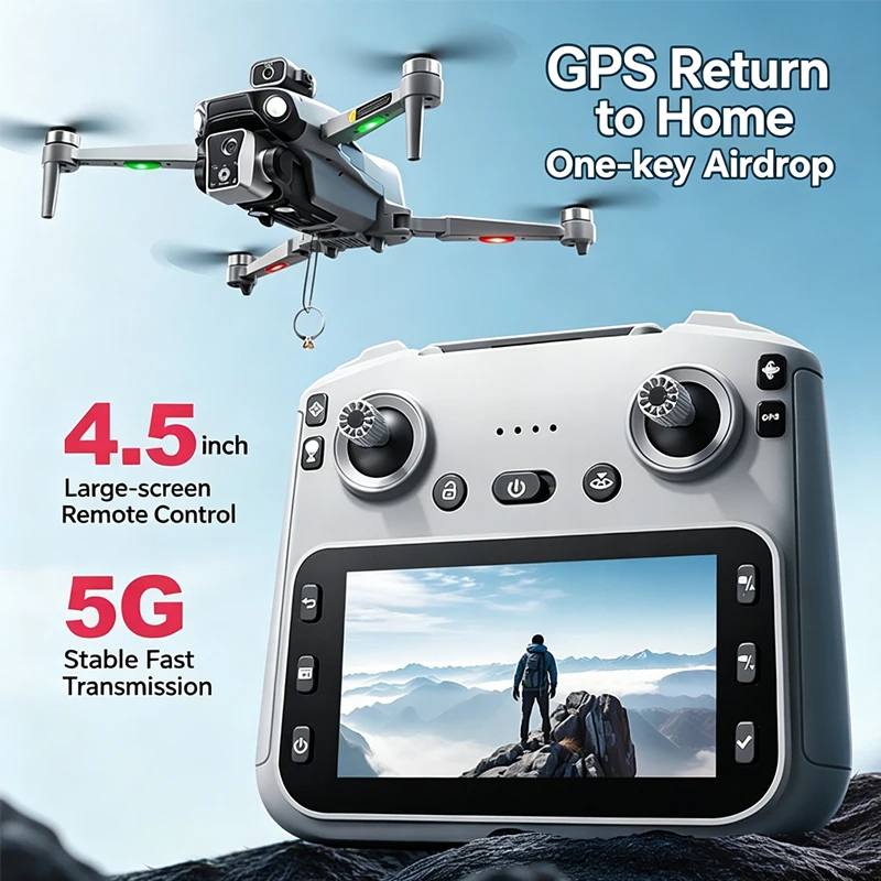 K19 MAX GPS Drone 4K Professional Camera Air Drop Aerial FPV Obstacle Avoidance with 4.5
