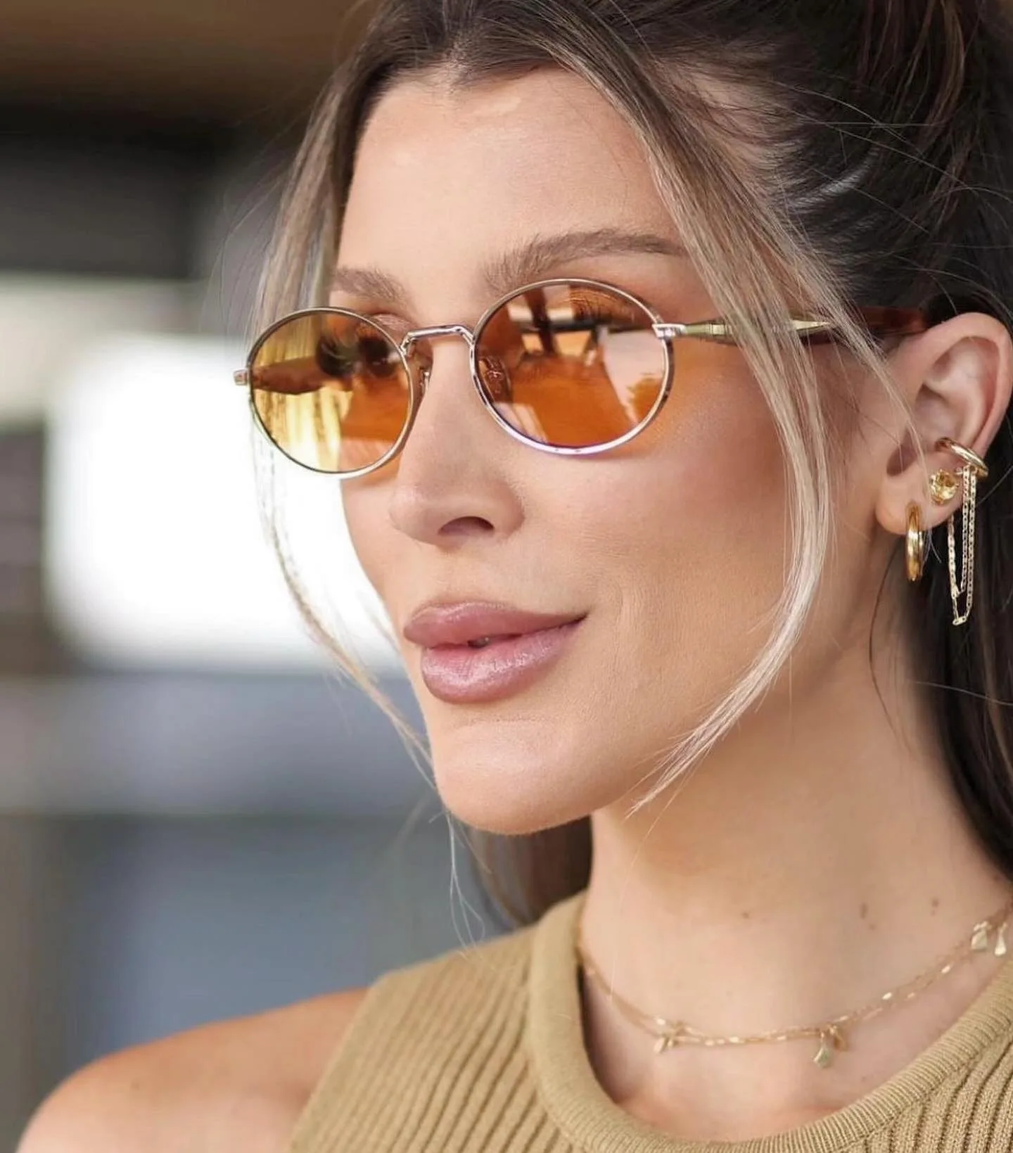 Small Oval Metal Sunglasses Women 2025 NEW Luxury Brand Fashion Round Frame Sun Glasses Men Retro Shades Unisex Eyewear UV400