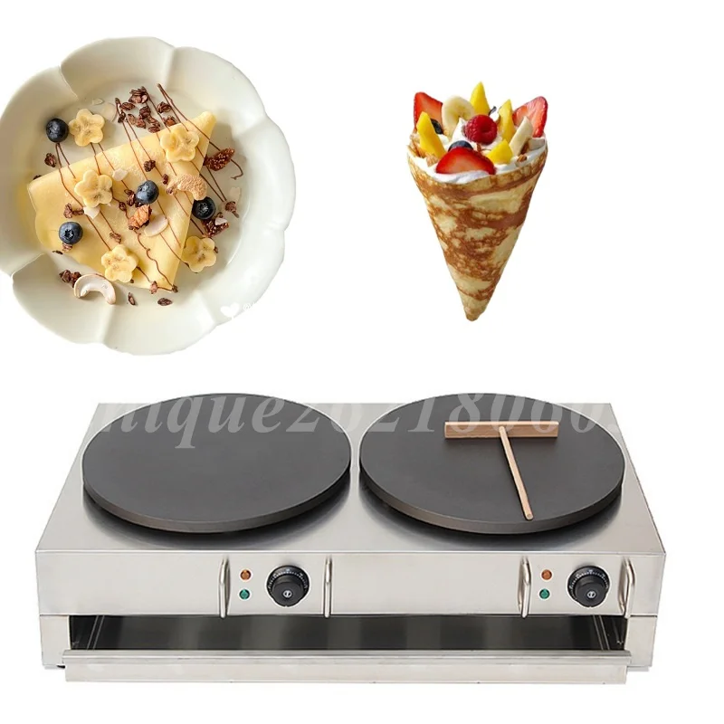 Multi-Function Electric 40cm Double Pan Crepe Make Machine Commerical Customizable Pancake Baking Machine/Egg Pancake Machine