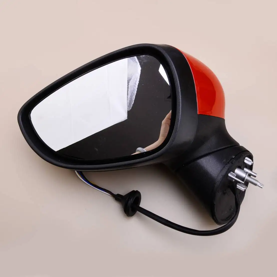 

Car Red Front Left Side Wing Door Rearview Mirror Assembly 5 Wires Fit for Ford Fiesta MK7 2013-2017