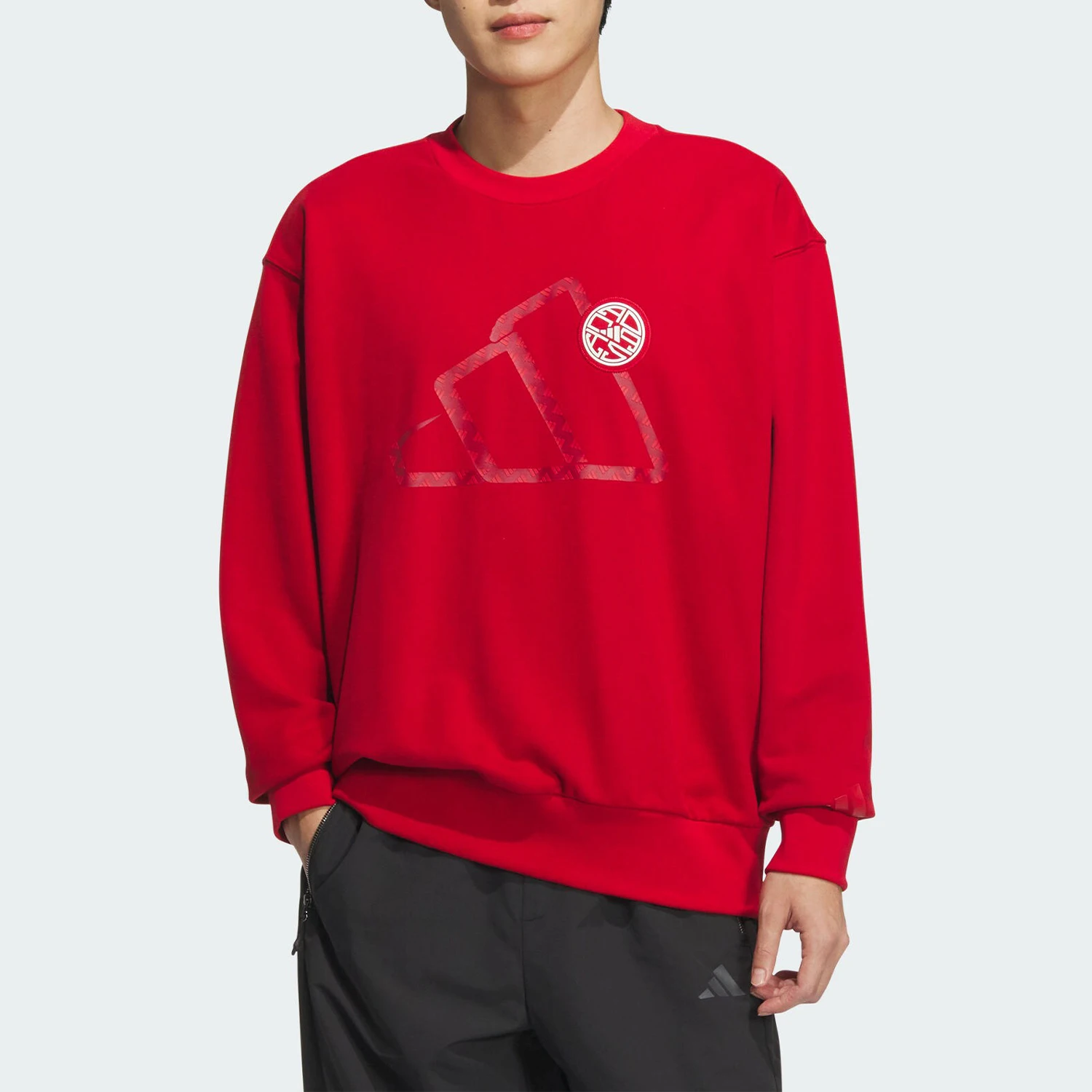 

Adidas Official Authentic Men's Fashion Round Neck Breathable Loose Hoodie JM1003