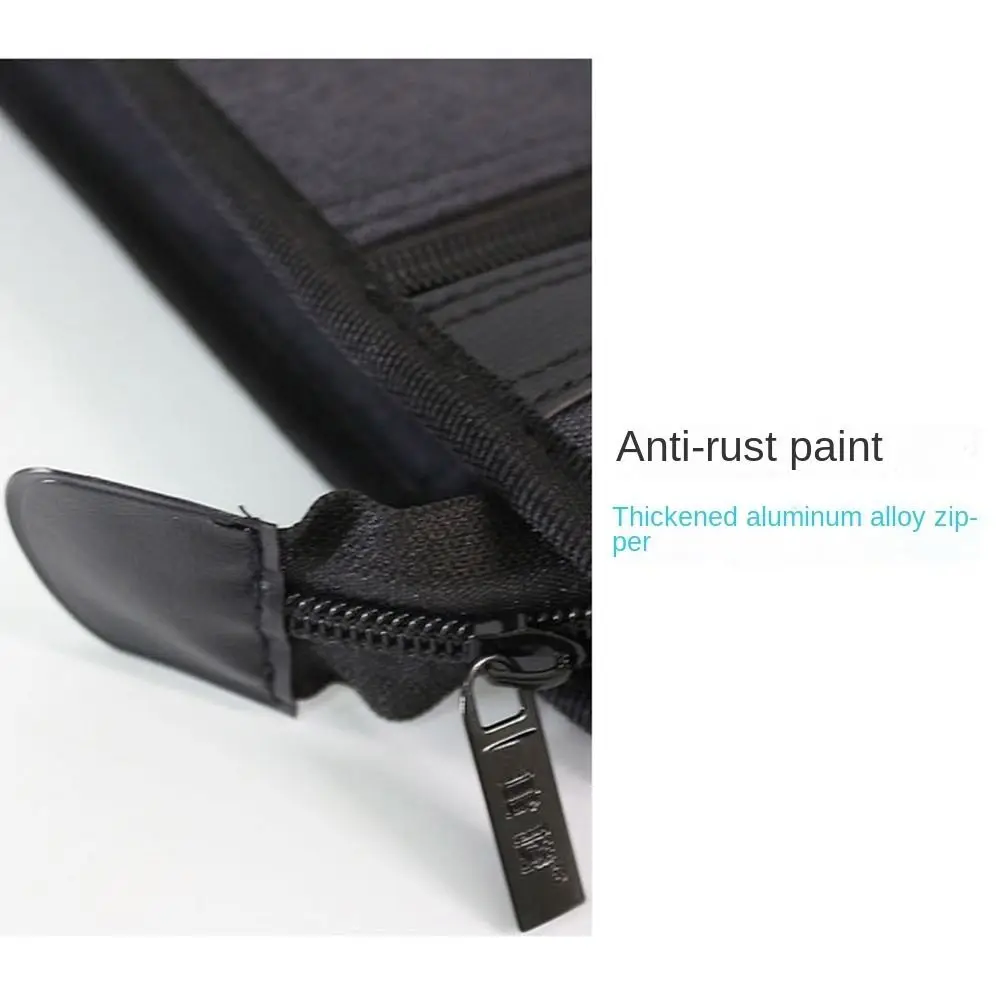

Waterproof A4 File Bag Large Capacity Multiple Compartments Canvas Briefcase Zipper with Handle Laptop Handbag Men Women