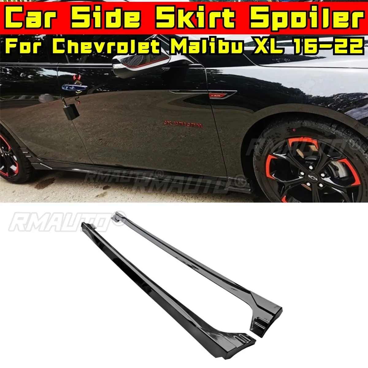 For Chevrolet Malibu XL 2016-2022 Car Side Skirt Lip Spoiler Splitter Diffuser Body Kit Side Skirt Splitter Modification Part