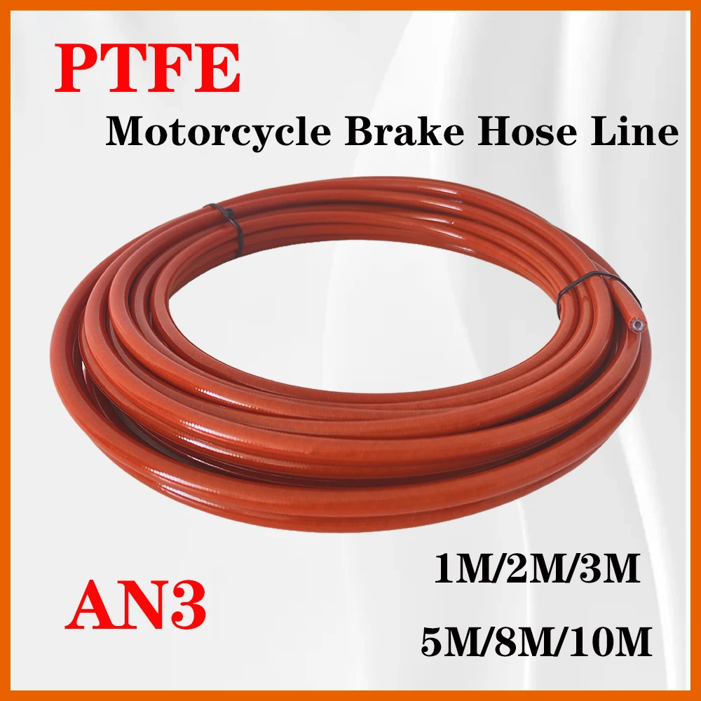 

PTFE Stainless Steel Braided Motorcycle Hydraulic Brake Line Clutch Oil Line Hose for Motorcycle Dirt Bike Moped Modified Pipe