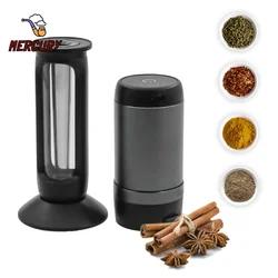 MERCURY Electronic Grass Grinder with 110mm Rolling Paper Tobacco Filling Tube Dry Herb Crusher Grinders for Smoking Accessories