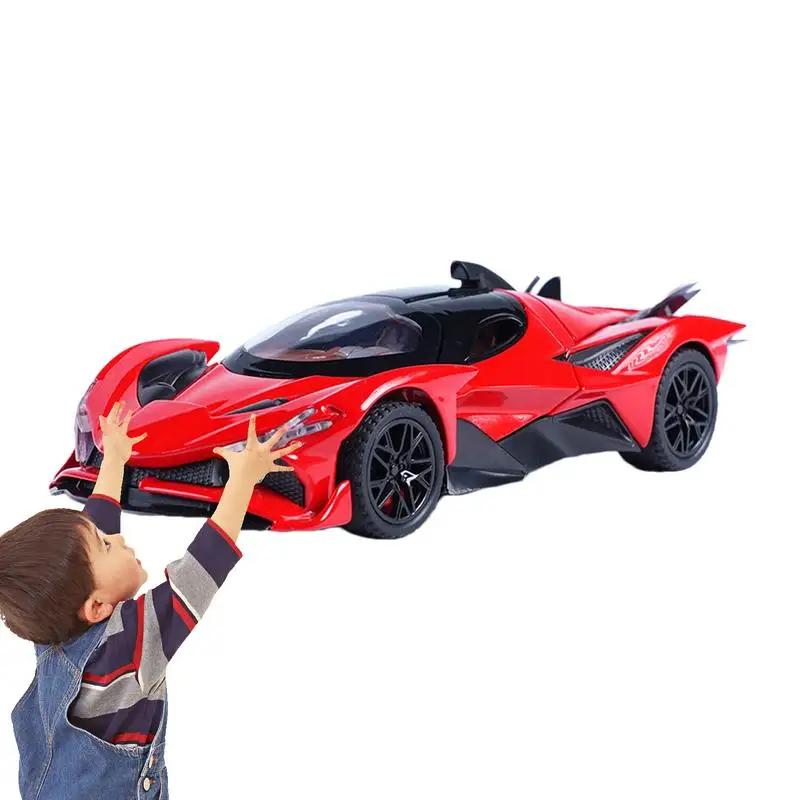 Alloy Sports Cars Car Alloy Sports Model Figure Toy Racing Vehicle For Kids With Openable Doors And Tail Wings