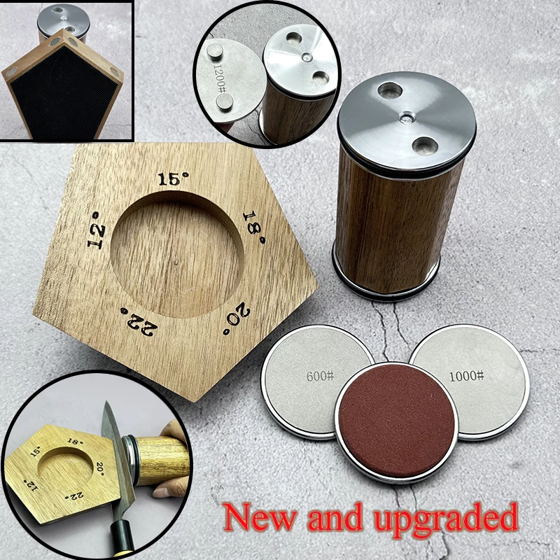 

Новая модернизированная точилка для роликов, нескользящая магнитная присоска, многоугольное лезвие, шлифовальные кухонные профессиональные наборы инструментов для заточки, хит продаж