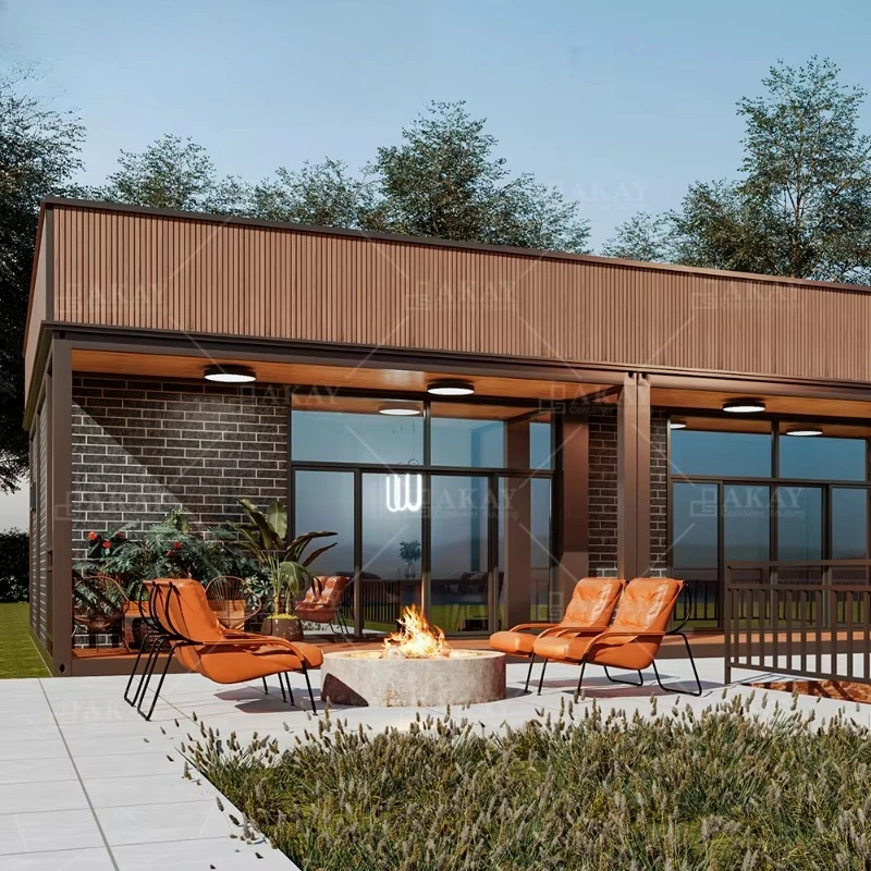 Casa móvel sobre rodas Casa pré-fabricada moderna de 3 quartos Villa contêiner ao ar livre de 20 pés Casa pequena