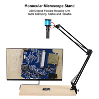 Adjustable Microscope Arm 360 Degree Rotation Metal Structure Monocular Microscope Bracket for Laboratory and Industrial Use