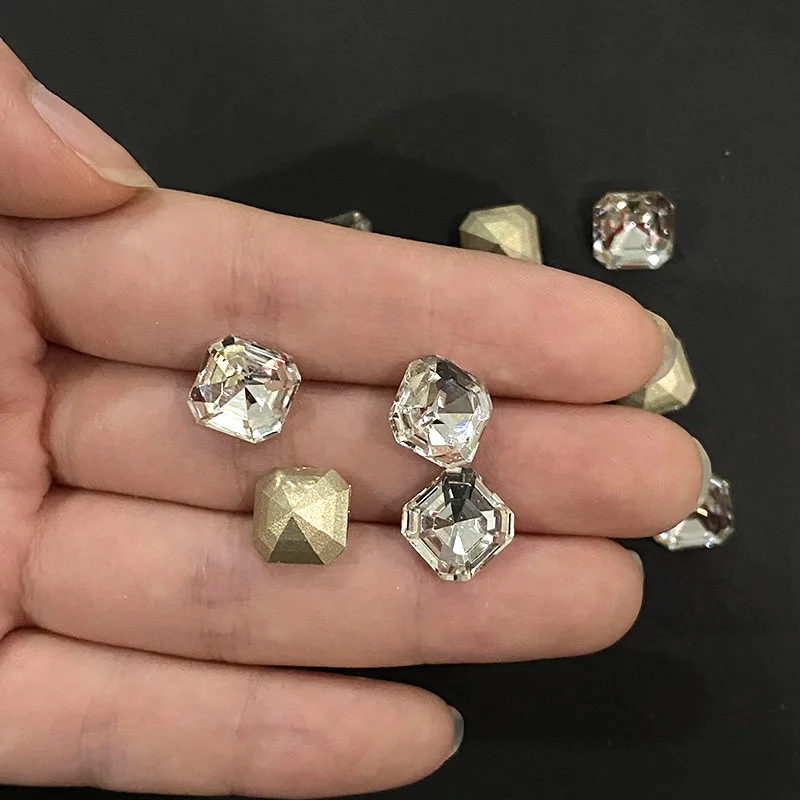 Different Shapes Super Clear 10PCS Rhinestones Glass DIY Accessories Crafts Crystal Jewels Beads For Nail Art Garment Decoration