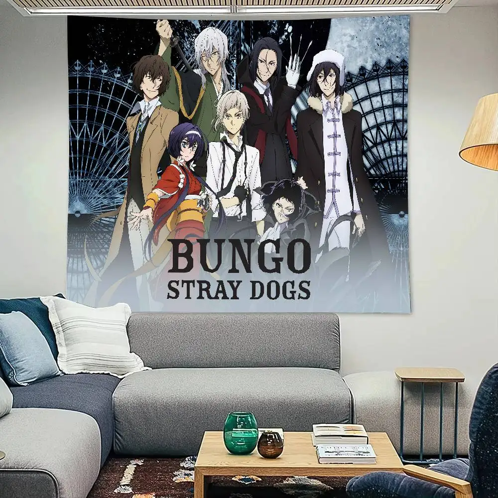 كوميكس B-Bungo S-ستراي D-الكلاب نسيج الديكور غرفة نوم عنبر خلفية القماش عطلة المنزل حفلة غرفة المعيشة نادي القماش