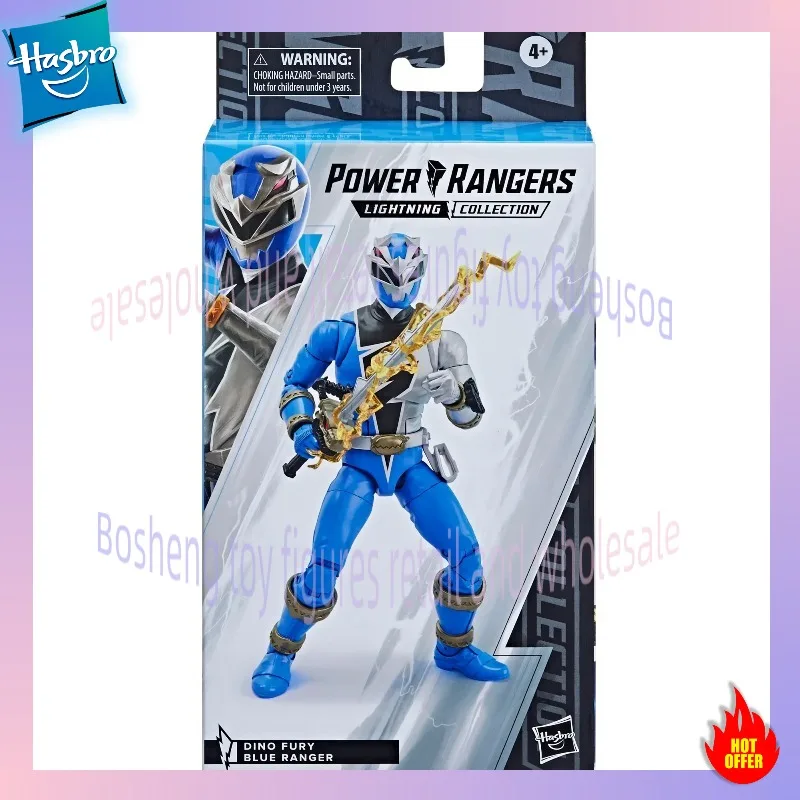 

Power Rangers Lightning Collection Dino Fury Blue Ranger 6-Inch Premium Collectible Action Figure Toy with Accessories F4512
