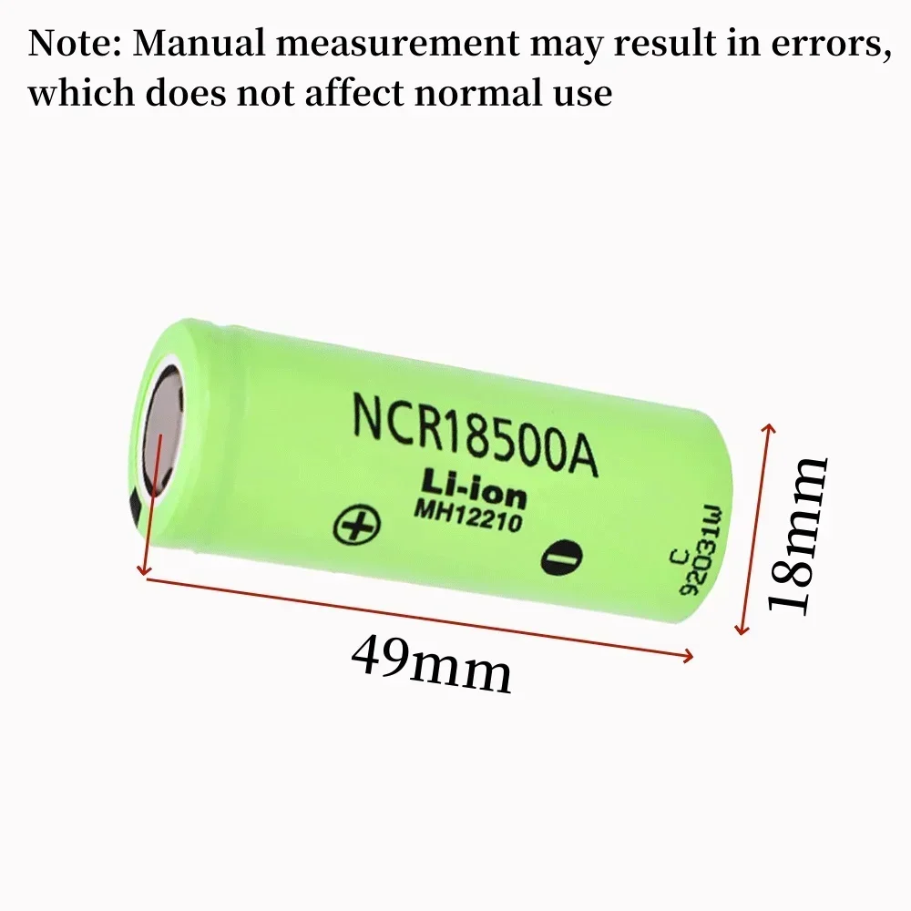 Lithium 3.7V 18500 2040mah Battery For Panasonic NCR18500A 3.6V Battery for Toy Torch Flashlight ect