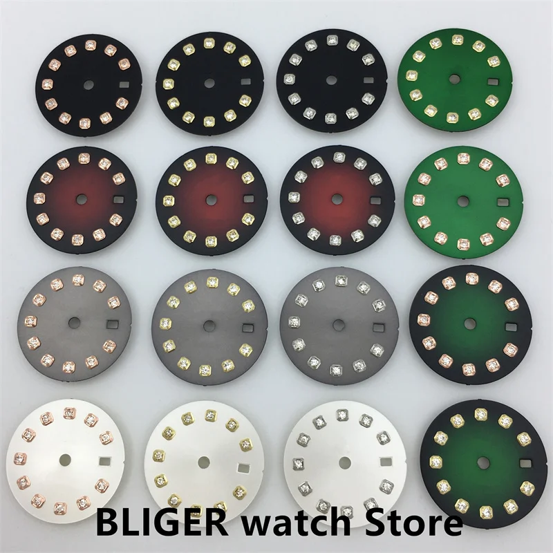 

new 20.5mm women's watch dial Black white blue Green grey Red color for Japan NH05A NH06A movement for 26mm Watch Case