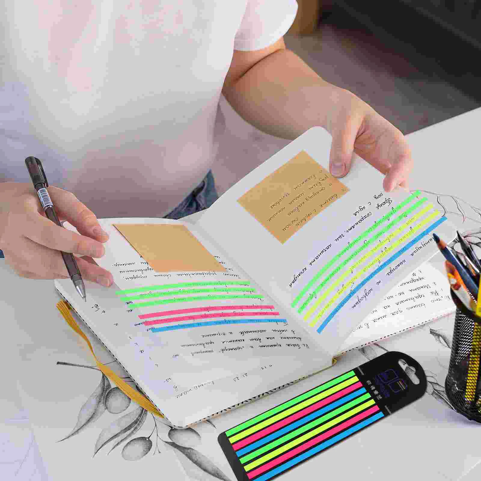 3 Boxes Notes Sticky Strips Book Tabs Labels Highlighter for Annotating Tape Reading The Pet Books Long Page