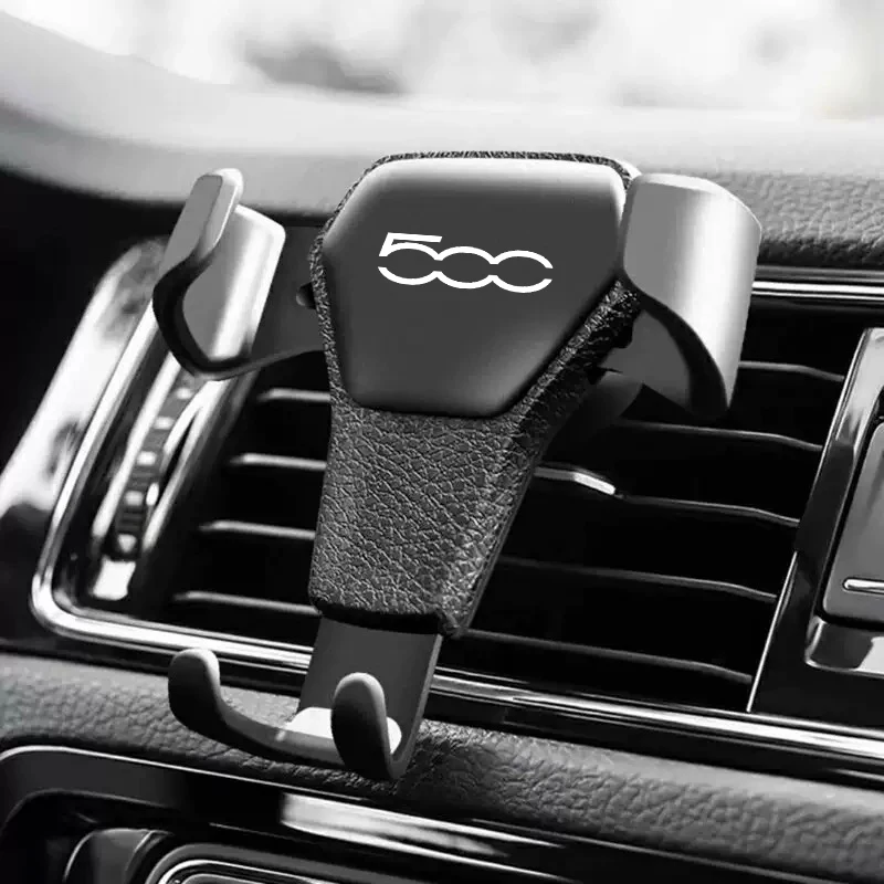 Air Vent Car Phone Holder Telescopic Phone Mount Mini Size Auto Air Outlet Smartphone Support For Fiat 500 500C 500X 500L Abarth