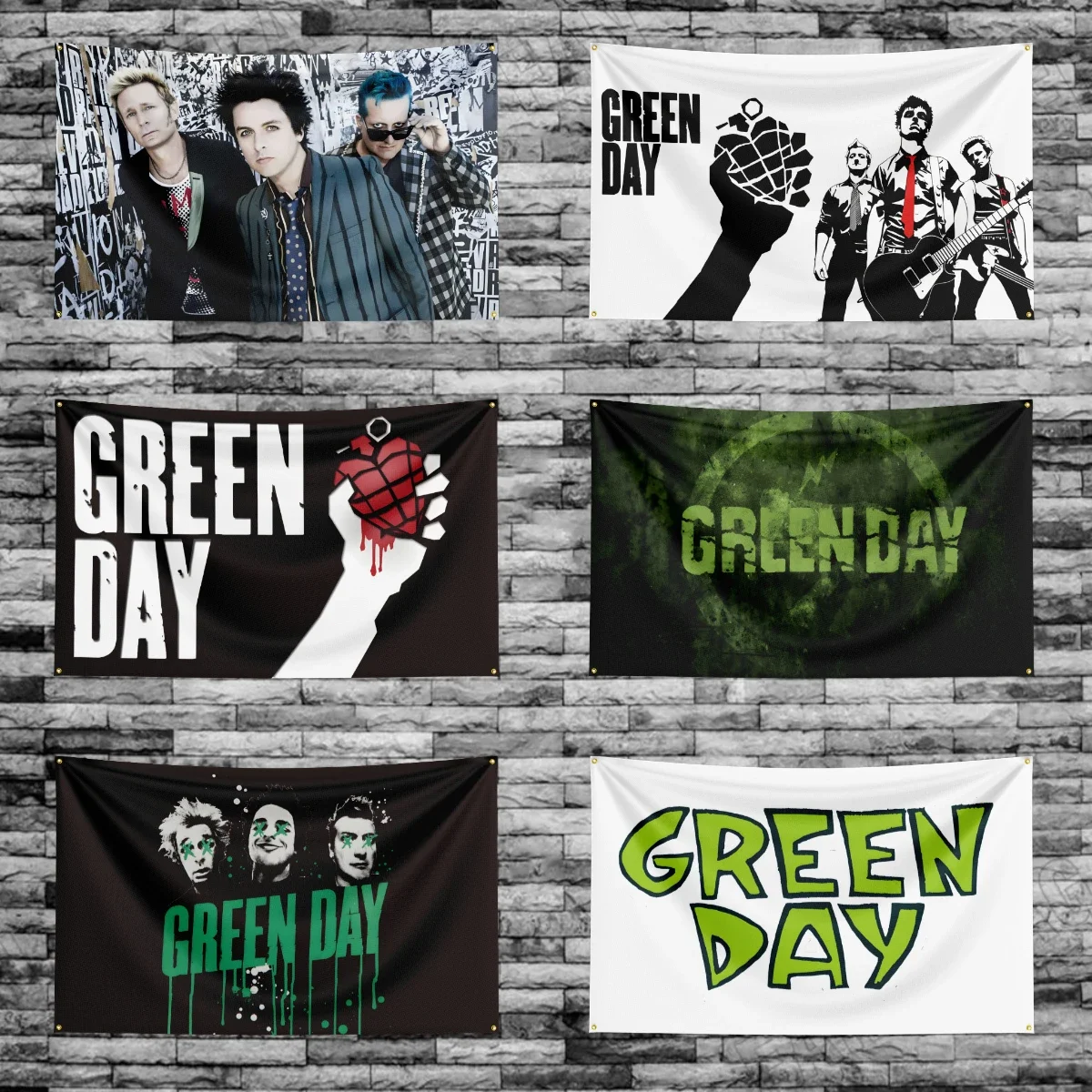 3x5 Ft G-Green Days Heavy Rock Band Flag Polyester Digital Printing Banner for Bedroom Wall Art Out Door Tapestry Decoration