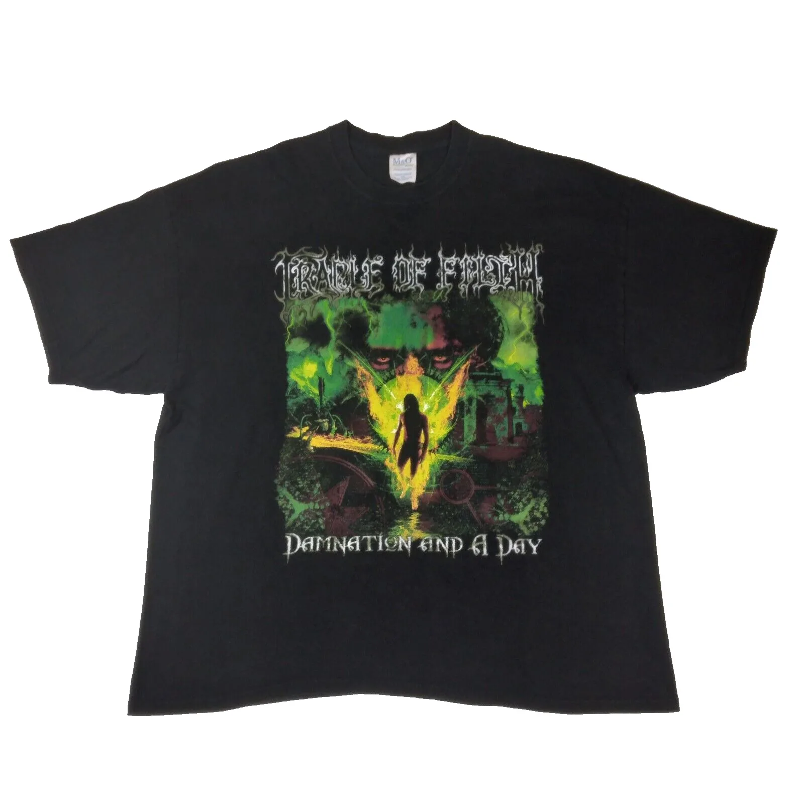 Vintage 2003 Cradle Of Filth Damnation And A Day T Shirt Men'S 3Xl Black Metal