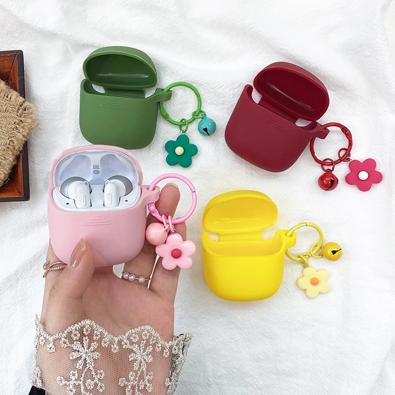 Силиконовый чехол для JBL Настройка 220, 225, TWS, с брелоком для ключей