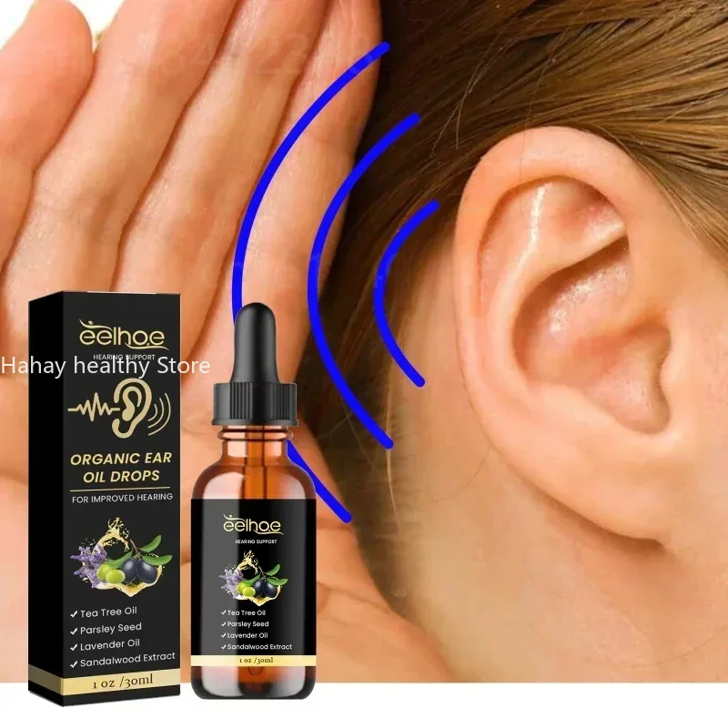 30ml Ear Oil Drops Clean Earwax Relieve Tinnitus Ear Back Deafness Earache Discomfort Ringing Ear Hard Hearing Health Care Serum