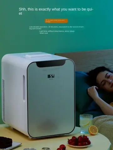 자동차 및 가정용 220V 소형 휴대용 냉장고 미니, 기숙사 냉장고, 차량 전원 어댑터가 포함된 소형 냉동고 A