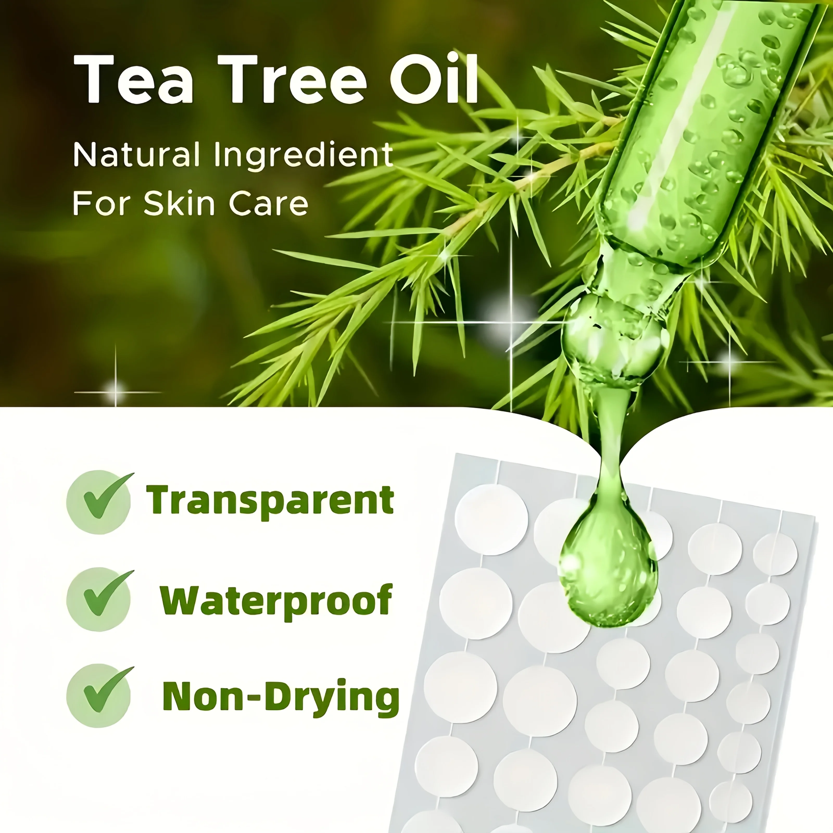 Пакеты из пакетов с невидимыми заплатками от прыщей по 200/400/800. Покрывает прыщи и пятна. Нежный и не раздражающий.