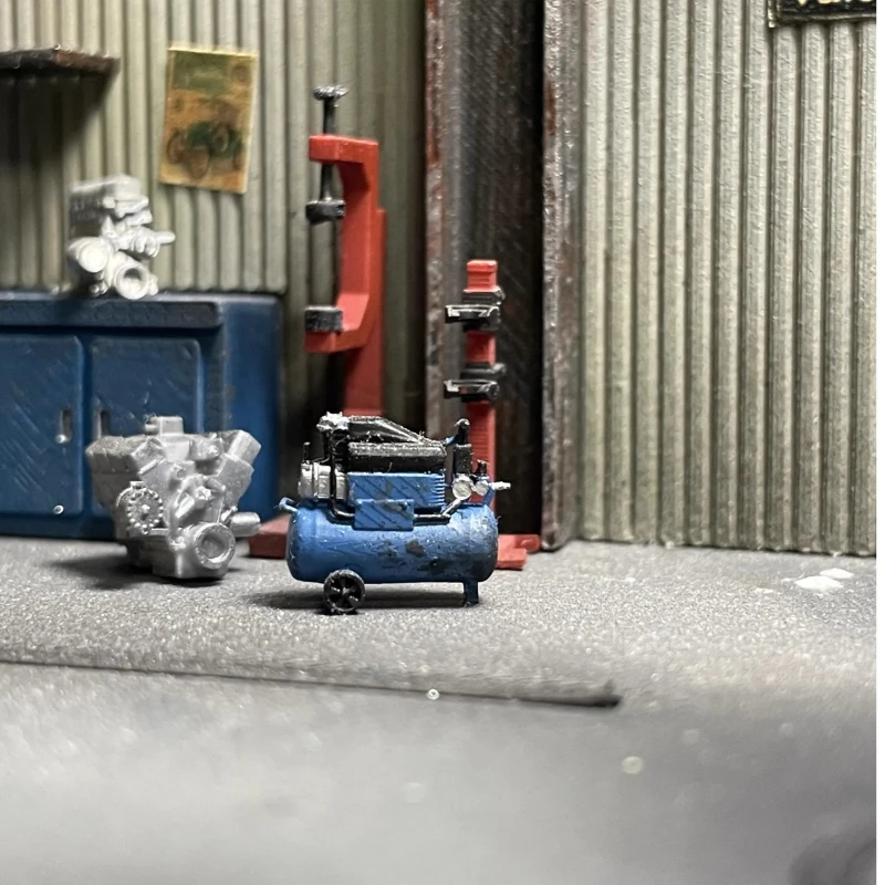 1/64 Air Compressor Model Modification Garage Repair Accessories Scene Collocation Diorama Resin Miniature Figure DIY Display