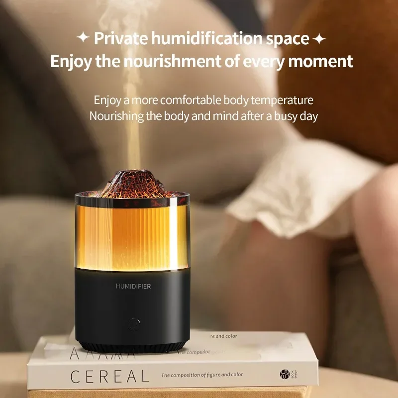 

Xiaomi Youpin Humidifier Cool Flame Lamp Colorful Small Mini Silent Desktop Ambient Lamp Volcano Humidifier Aromatherapy Machine