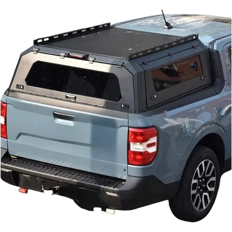 High Quality Aluminum Alloy Hinged Locking Dual Sliding Window Hardtop Pickup Canopy Fit For 2025 Maverick